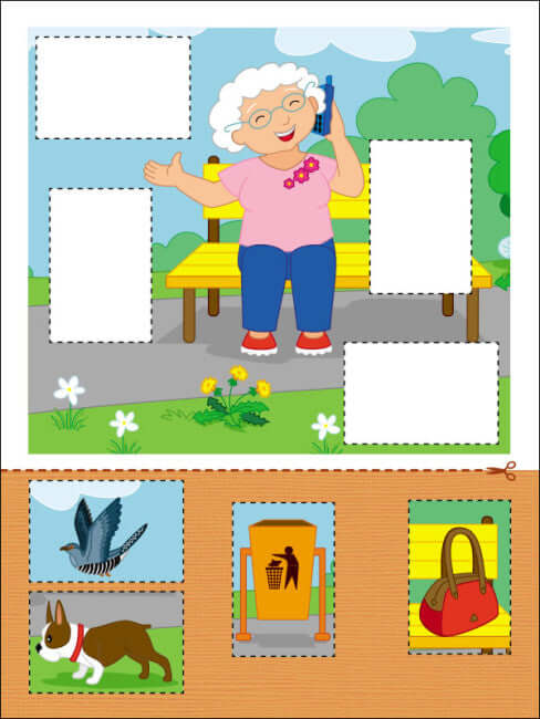 Applikationen. Stufe 1. Ausschneiden von Quadraten, Rechtecken